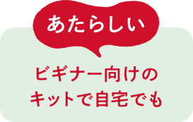 あたらしい ビギナー向けのキットで自宅でも