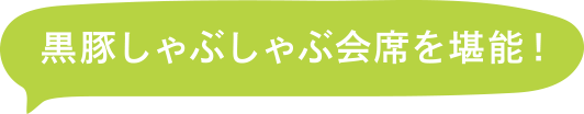 黒豚しゃぶしゃぶ会席も堪能！