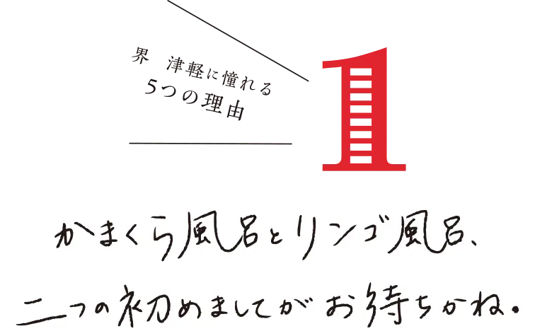 界 津軽に憧れる 5つの理由 かまくら風呂とりんご風呂、二つの初めましてがお待ちかね