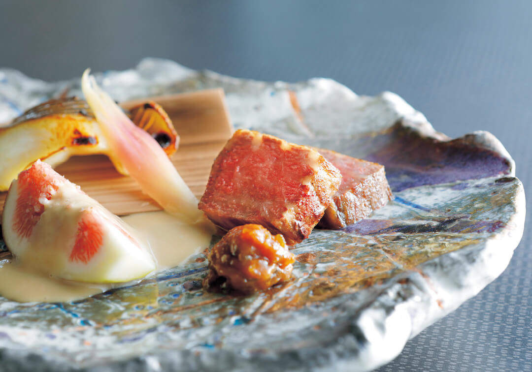 姫路和牛のローストとマナガツオの西京焼き