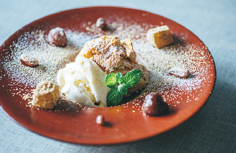 ライトミールで味わえるキャラメルとナッツのグラッセ。